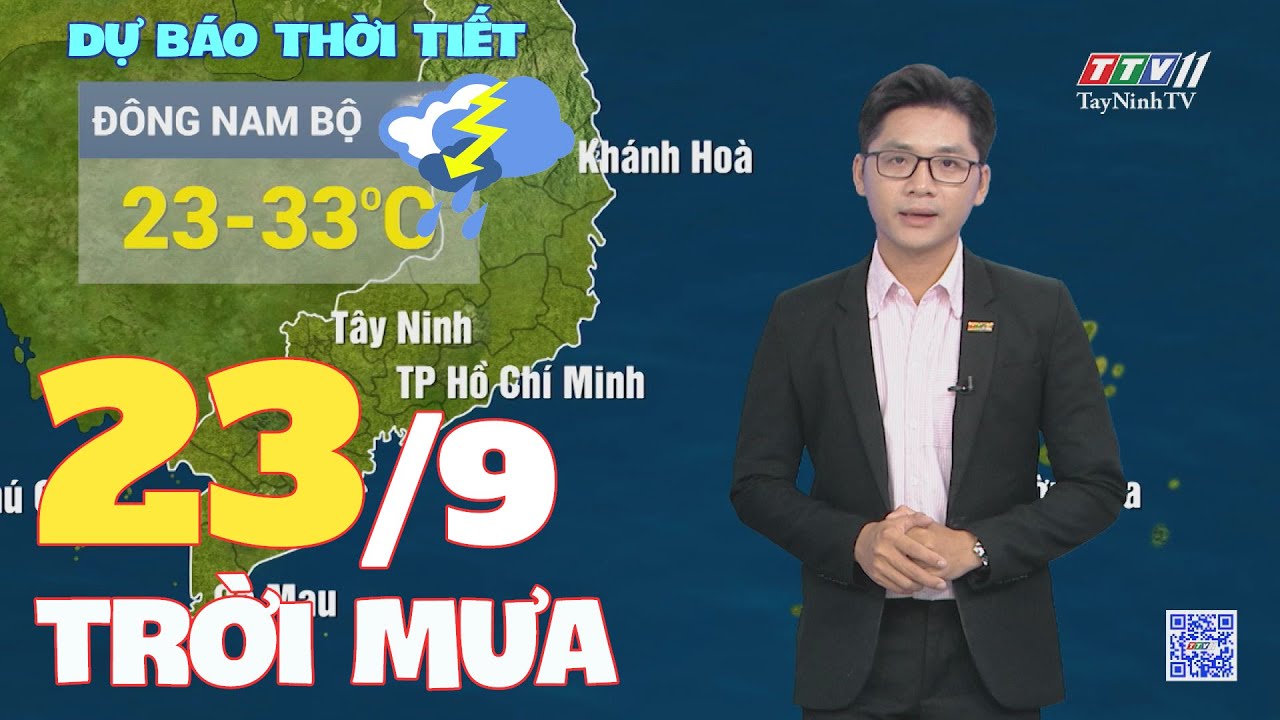 Bản tin thời tiết 23-9-2024 | TayNinhTVENT